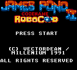 James Pond II - Codename RoboCod Title Screen